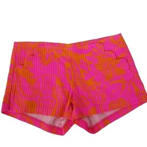 Lilly Pulitzer Lizer Shorts Pop Pink Seaesta Size 00 Pink/Orange Beach Party